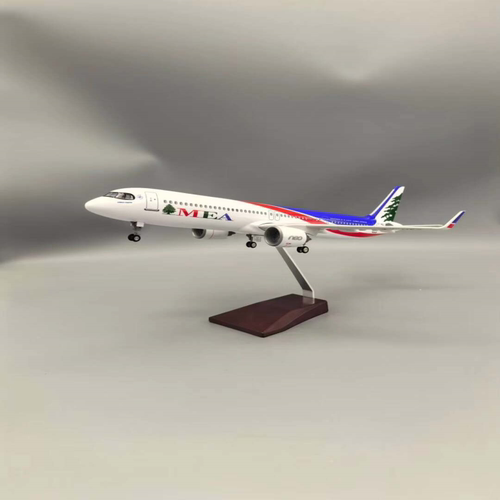47cm黎巴嫩航空A321neo带轮带灯仿真飞机模型摆件非偏远地区不