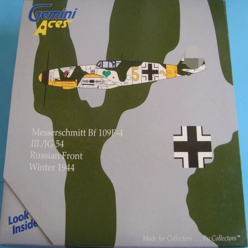 Gemini Aces Bf109F-4绿心联队合金模型，1/72比例，未拆封带编