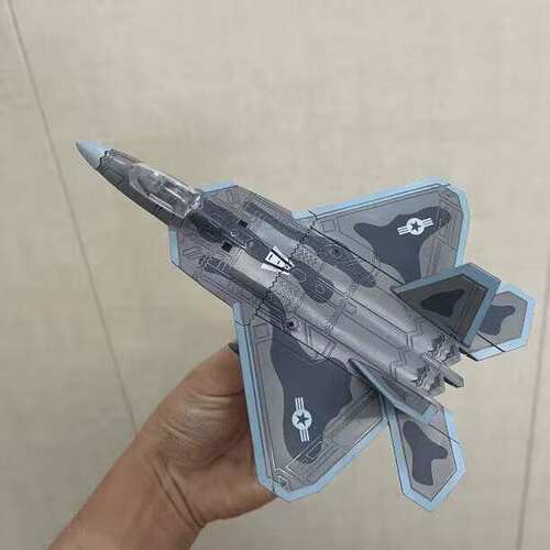 F22猛禽隐身战机模型，拼装飞机模型积木爆款玩具F-22五代机。
