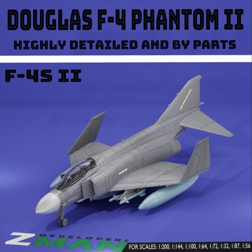 北江动力美国海空军F4-S鬼怪舰载机战斗机飞机树脂白膜1/144默认