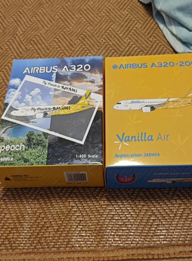 Phoenix 1:400 乐桃航空 Airbus A320 JA08VA，JA04VA套装，不单