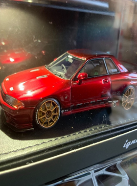 ig模型 ignition model 1:43 1/43日产GTR32top secret红色 里面