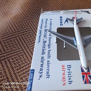 AC 1/400 大英航空世界巡游 波音707 飞机模型 品相如图 英国航空
