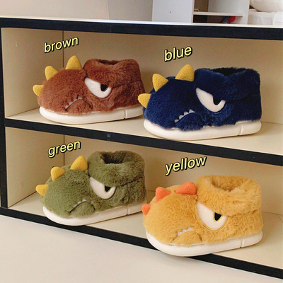 趣味恐龙户外穿毛绒保暖儿童棉鞋