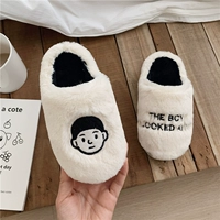 Детские тапочки, зимняя милая обувь, удерживающие тепло туфли, семейный стиль