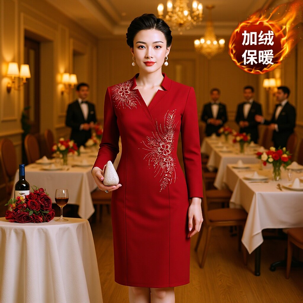 2026新款红色妈妈婚宴装晚礼服女感高端喜婆婆婚礼敬酒服