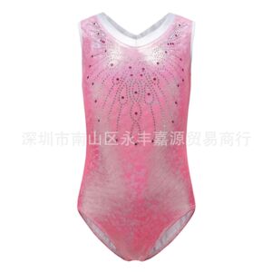 2021新款跨境儿童练功服金属光泽女童芭蕾裙体操服跳舞服演出服舞