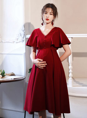 2026新款大码敬酒服遮肚子女新娘结婚礼服高腰胖mm回门订婚裙深