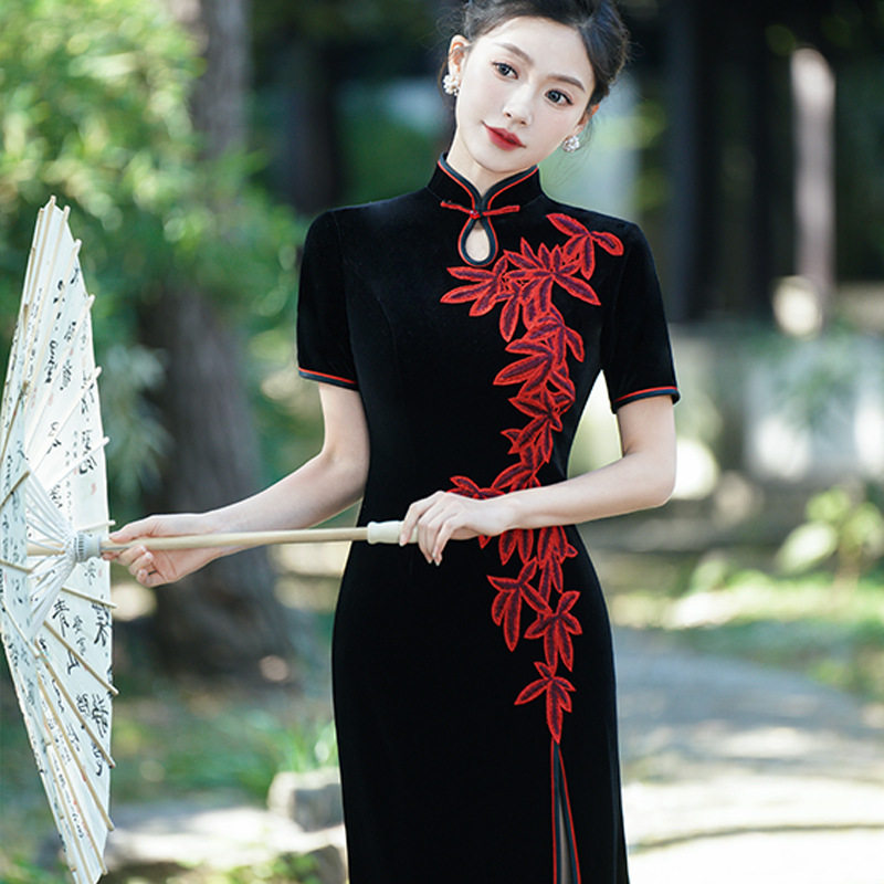 2026新款改良走秀旗袍时尚舞蹈主持表演中国风舞台演出服日常可穿