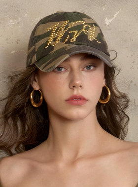 VOWOW x 17wink迷镜之翼美式军绿迷彩配复古金显脸小深帽檐棒球帽