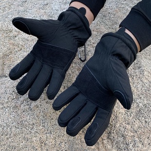 地勤冬手套空机械师加绒工作手套可挂腰防风保暖加厚户外棉手套