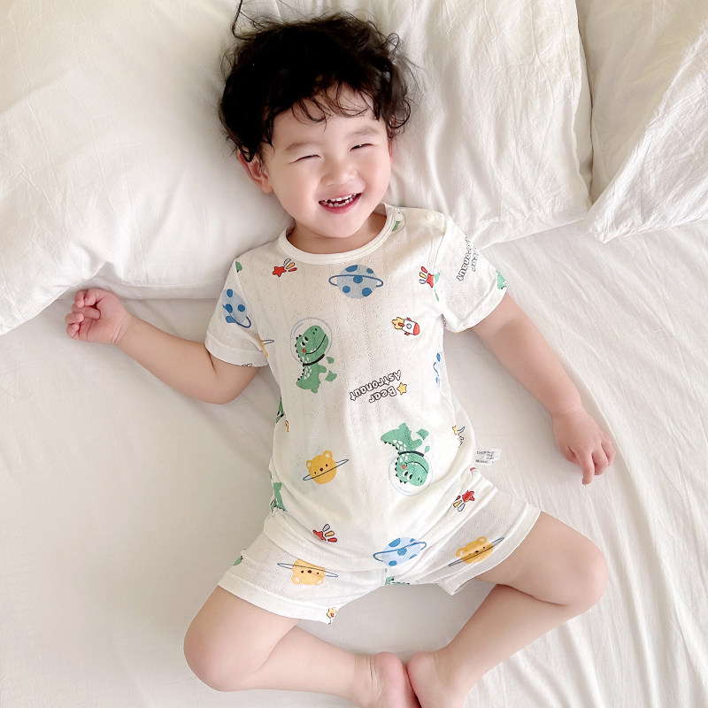薄款儿童衣服竹纤维空调服夏季图片