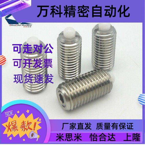 不锈钢尼龙头弹簧锁销GN616-M4-KN带闩头弹簧定位销ZC204-5-1H)