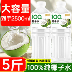 【到手五斤】100%纯椰子水1.25L/瓶聚餐整箱畅饮饮料夏季解渴解暑