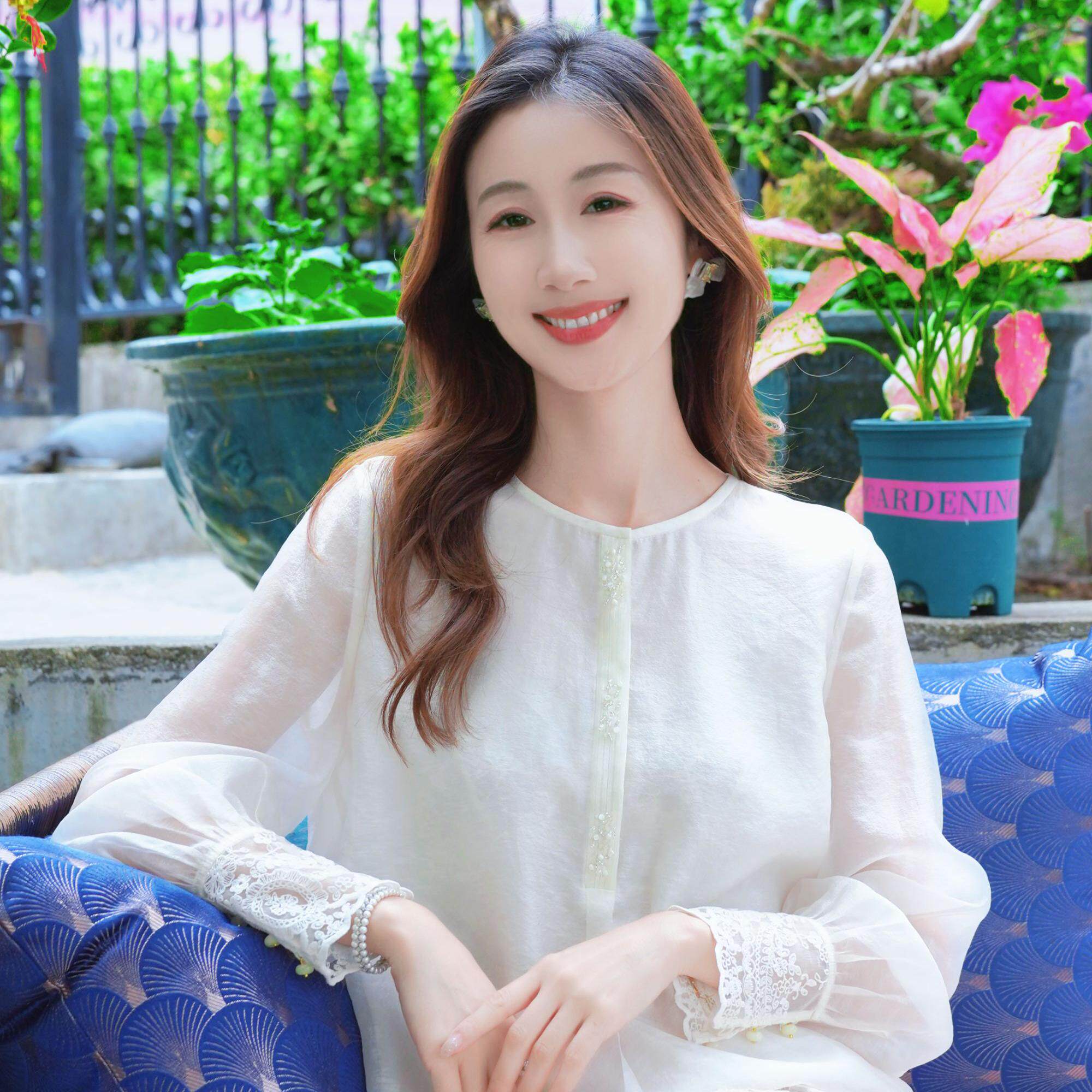 《晶晶定制》新中式时尚显瘦复古气质百搭刺绣衬衫7529