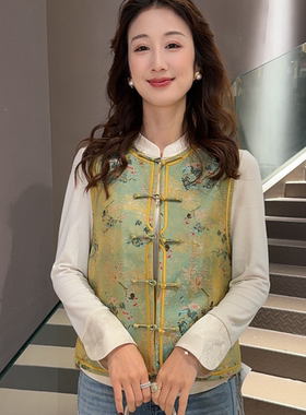 《七七定制》春款上新时尚中国风气质新中式马甲7547