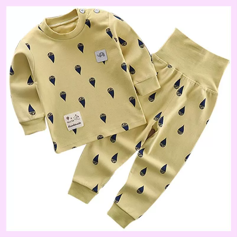 Baby Qiu Yi quần dài phù hợp với 1-2-3 tuổi hai mảnh đồ lót với quần áo bé gái mùa xuân và mùa thu - Quần áo lót