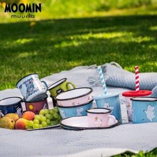 搪瓷碗储物罐可爱盘子花瓶复古搪瓷锅小 MOOMIN芬兰进口muurla欧式