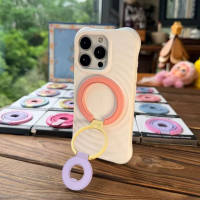 Dopamine dual-ring magnetic phone stand, double-sided ring buckle back sticker, strong adhesion to the desktop, portable photography magic tool thumbnail 4