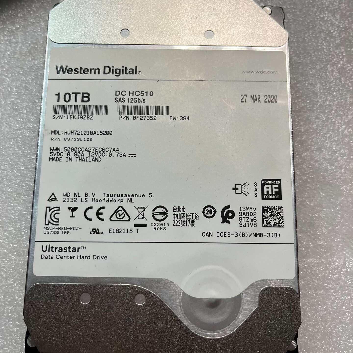 {议价}日立HGST HUH721010AL5200 10T SAS