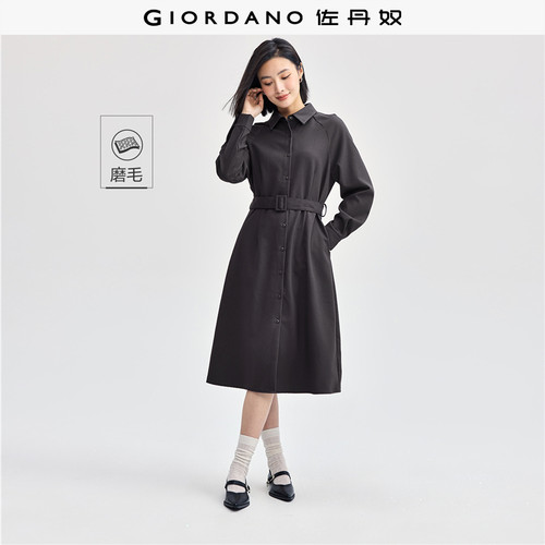 Giordano收腰裙磨毛连衣裙