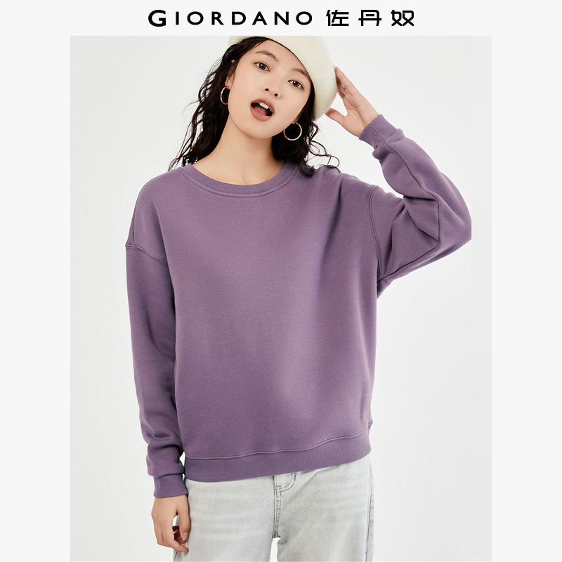 佐丹奴外套女装厚实加绒圆领套头卫衣 18324800