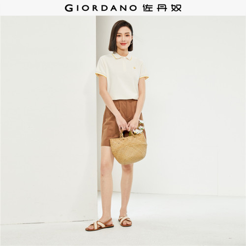 Giordano/佐丹奴修身刺绣polo