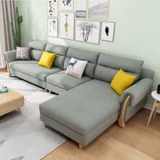 Kích thước nhỏ Bắc Âu sofa sofa vải lanh nghệ thuật trang trí phòng khách có thể tháo rời và có thể giặt sofa đắt tiền đồ nội thất gỗ tro - Giải trí / Bar / KTV