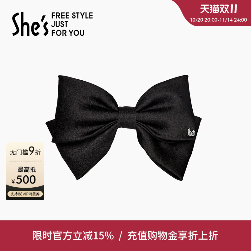 shes双层蝴蝶结平行夹发夹发饰