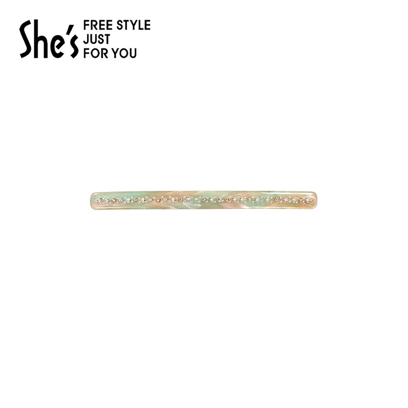 shes茜子莫奈波光时尚璀璨轻盈板材长款横夹一字半发顶夹发饰夹,饰品/流行首饰/时尚饰品新,发饰,淘宝优惠券,粉丝福利购,淘宝优惠卷