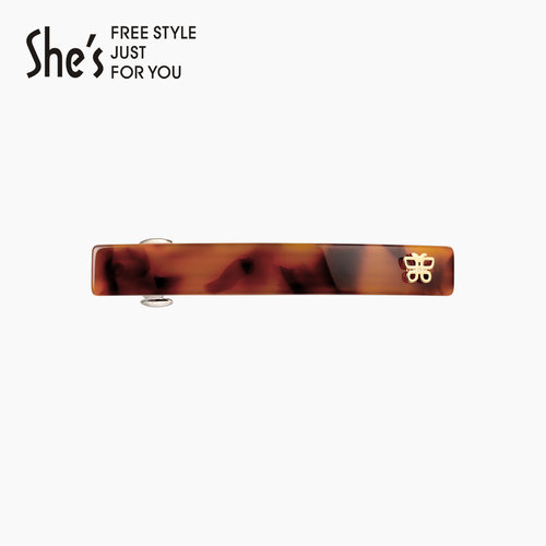 shes弹簧夹横夹shes复古玳瑁色