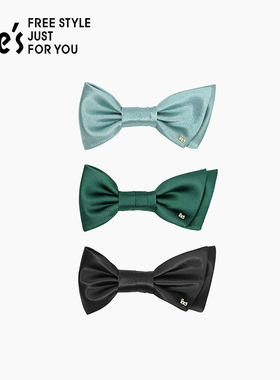 shes茜子奥莱浪漫柔顺双层蝴蝶结平行夹发夹后脑勺半发横夹女