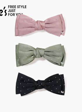 shes茜子奥莱轻简轻柔缤纷闪耀烫钻蝴蝶结平行夹发夹后脑勺横夹