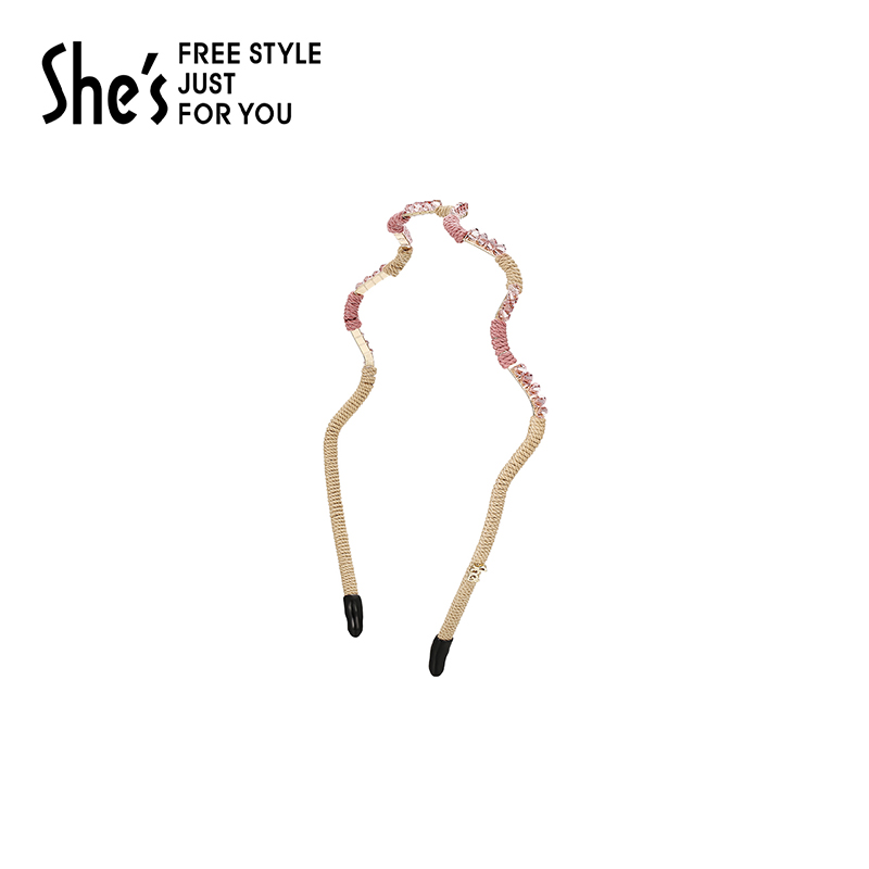shes茜子时尚手工缠绕波浪细发箍