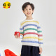 毛衣男童条纹针织衫 儿童纯棉圆领打底衫 24秋冬新款 clanc潮牌童装