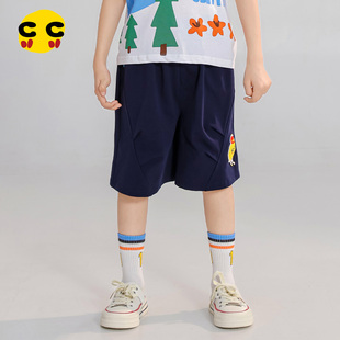 clanc童装2025夏季新款儿童宽松时尚纯棉短裤男童运动休闲五分裤