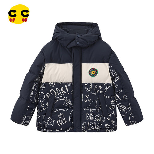 clanc潮牌童装25冬季新品男童保暖棉服连帽加厚洋气