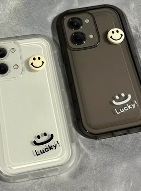 适用IQOONEO8手机壳情侣vivoiqooneo7竞速版保护套iqooeno6se情侣笑脸男女款全包边防摔软硅胶5G爱酷8新潮黑