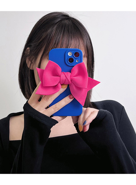 克莱因蓝适用华为p50手机壳p40pro+玫红蝴蝶结p30保护套5G潮女p20软壳p50e全包防摔P40硅胶新款超仙por黑色