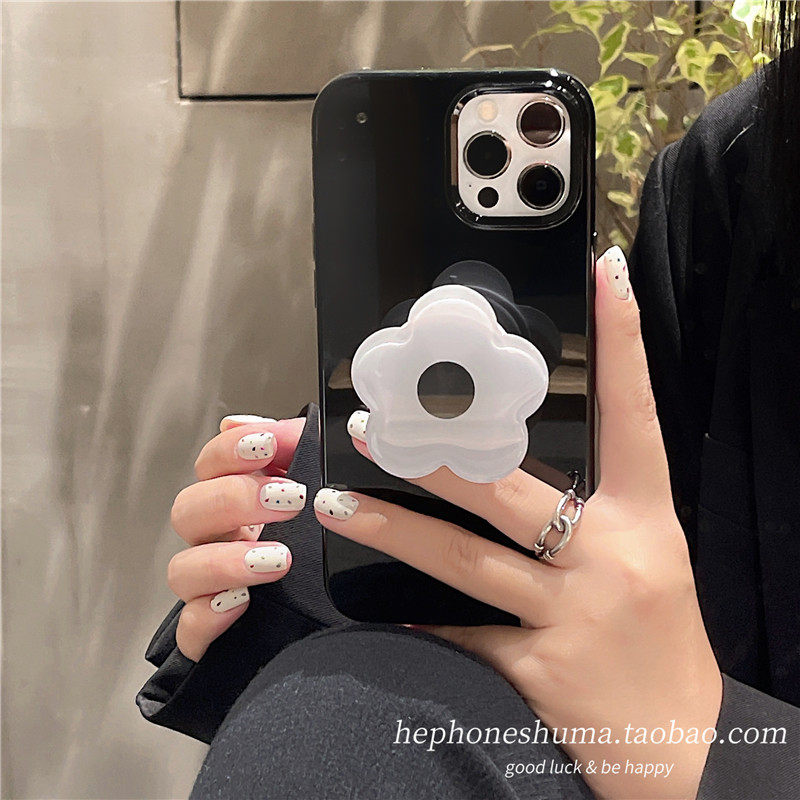 a9亮面黑色oppor15手机壳r17花朵a8支架realme Q3保护套fimdx3pro全包v13防摔a91适用a5软a11潮a9x男a32女款