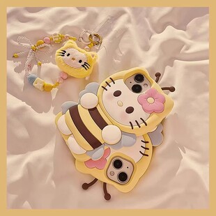 立体可爱蜜蜂猫咪适用vivos30手机壳s30promini硅胶软壳s20全包边s19防摔s18保护套s17少女s16卡通s15潮款y78