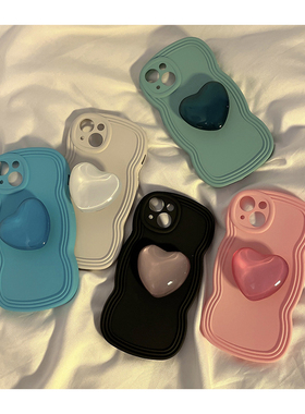 iQ0010pro小清新适用vivoiqooz6手机壳Neo6se大波浪ne0全包u3x保护套z5纯色u1爱心支架IQ009软壳z3女款5G硅胶