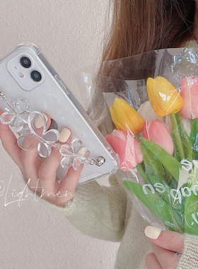 立体蝴蝶腕带手机壳全包