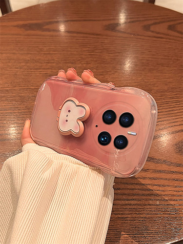 适用vivoy77粉色晕染y76s手机壳y53s波浪纹y52s全包边y30保护套y33e女款y70s软硅胶y73s5G小兔子支架y85新y93