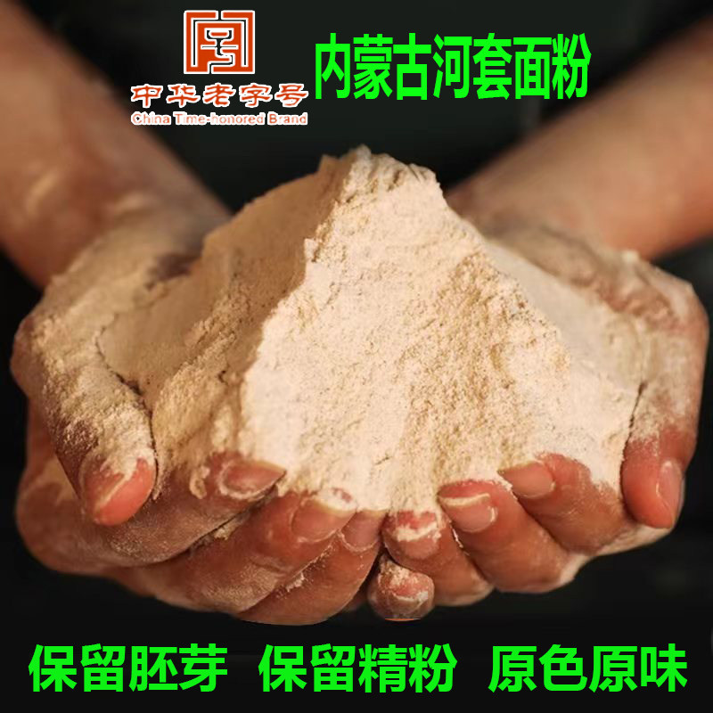河套面粉5kg零添加内蒙古巴盟小麦馒头包子饺子烙饼面条通用白面