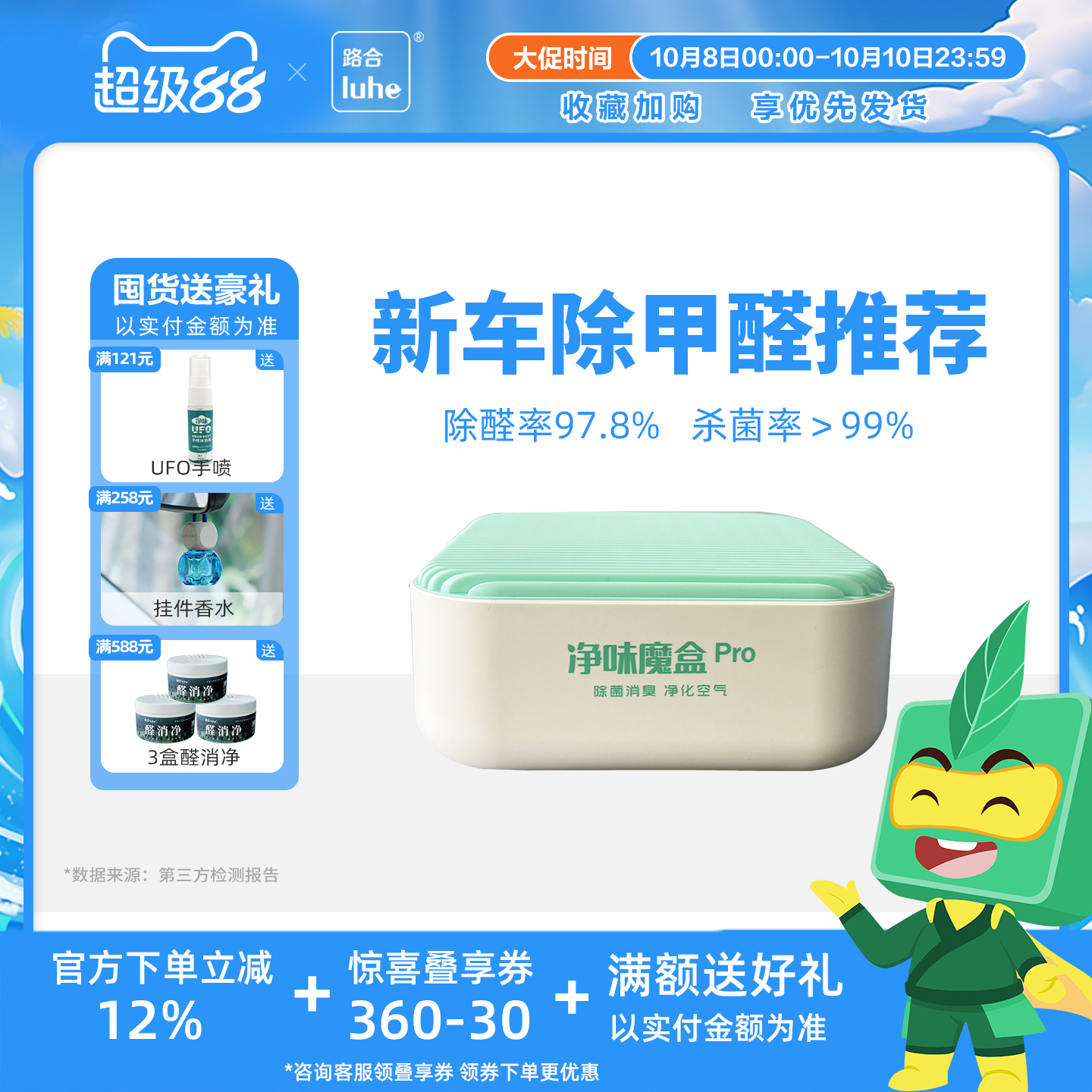 路合净味魔盒pro新车除甲醛去异味汽车内杀菌除臭剂空气净化清新