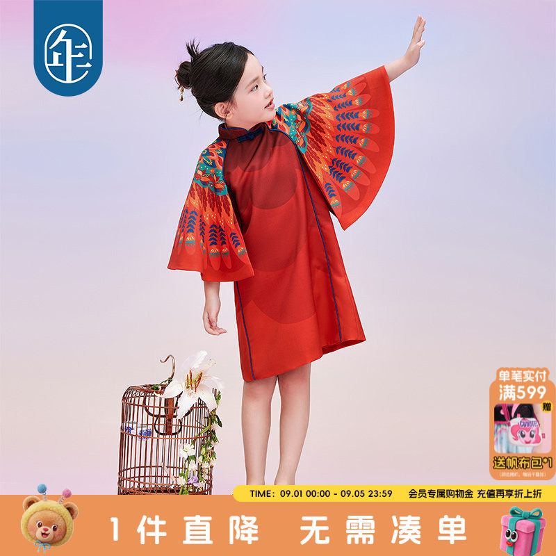 年衣款中式国风女童旗袍连衣裙图片