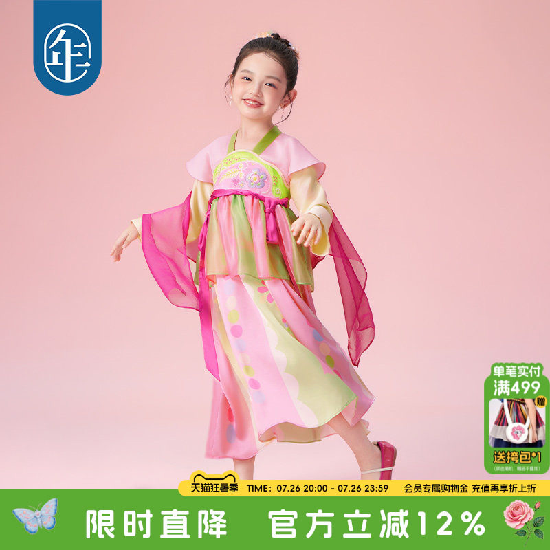 年衣童装儿童唐装汉服裙女童春装新款改良新中式国风连衣裙