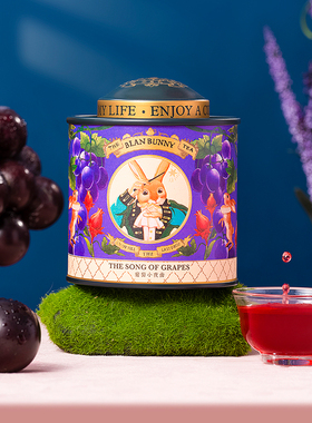 布兰兔blanbunny 葡萄小夜曲蘑菇罐水果茶饮品酸甜解腻罐装花果茶
