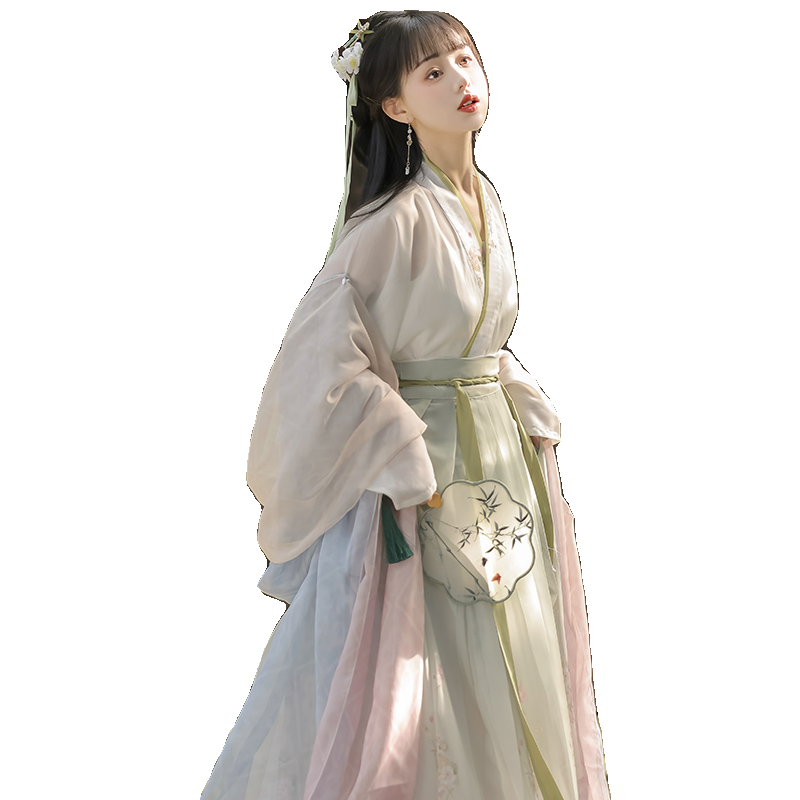 茵卡蕾采茶纪原创宋制汉服女中国风超仙齐腰襦裙春夏飘逸日常全套